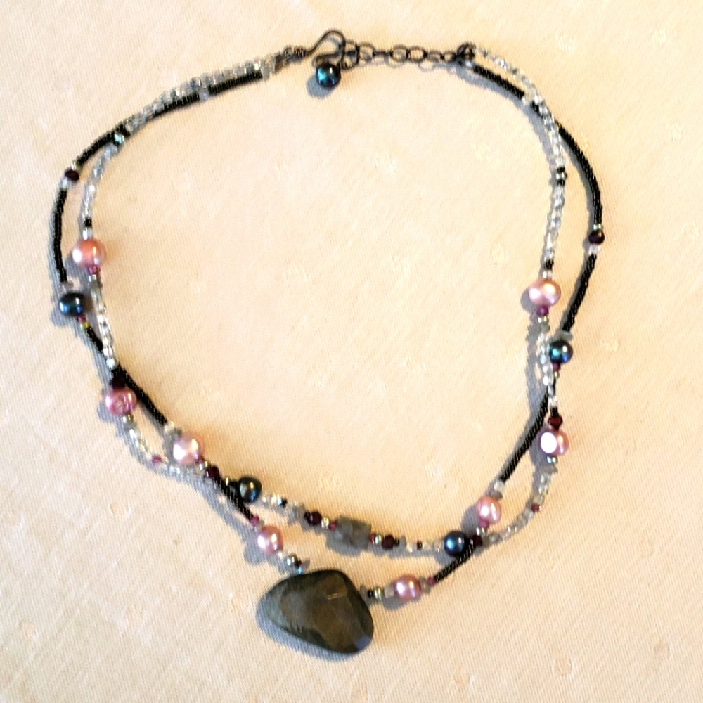 Double String Beaded Necklace